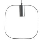 Shape decorative hanging light with square, silver