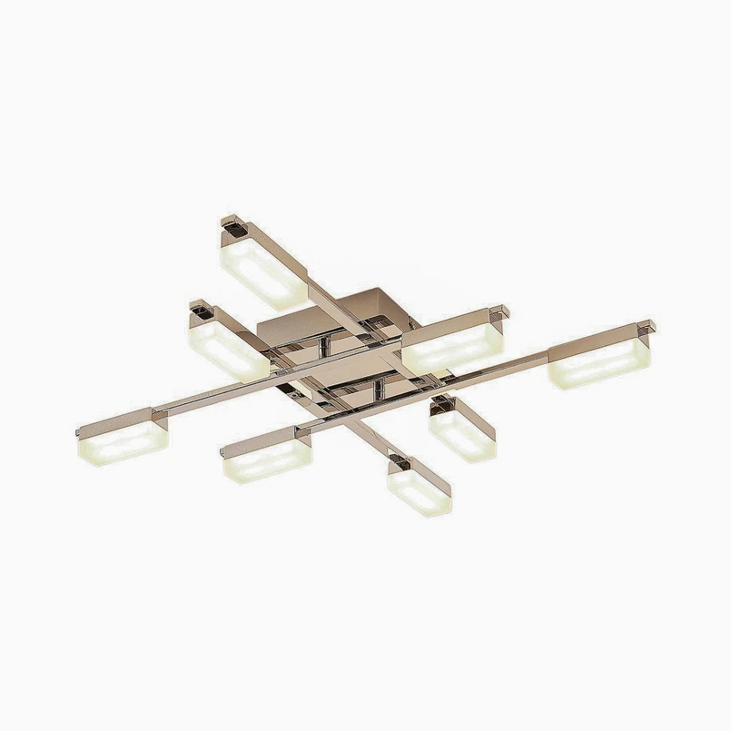 Lindby - Mally 8 LED Plafonnier Chrome