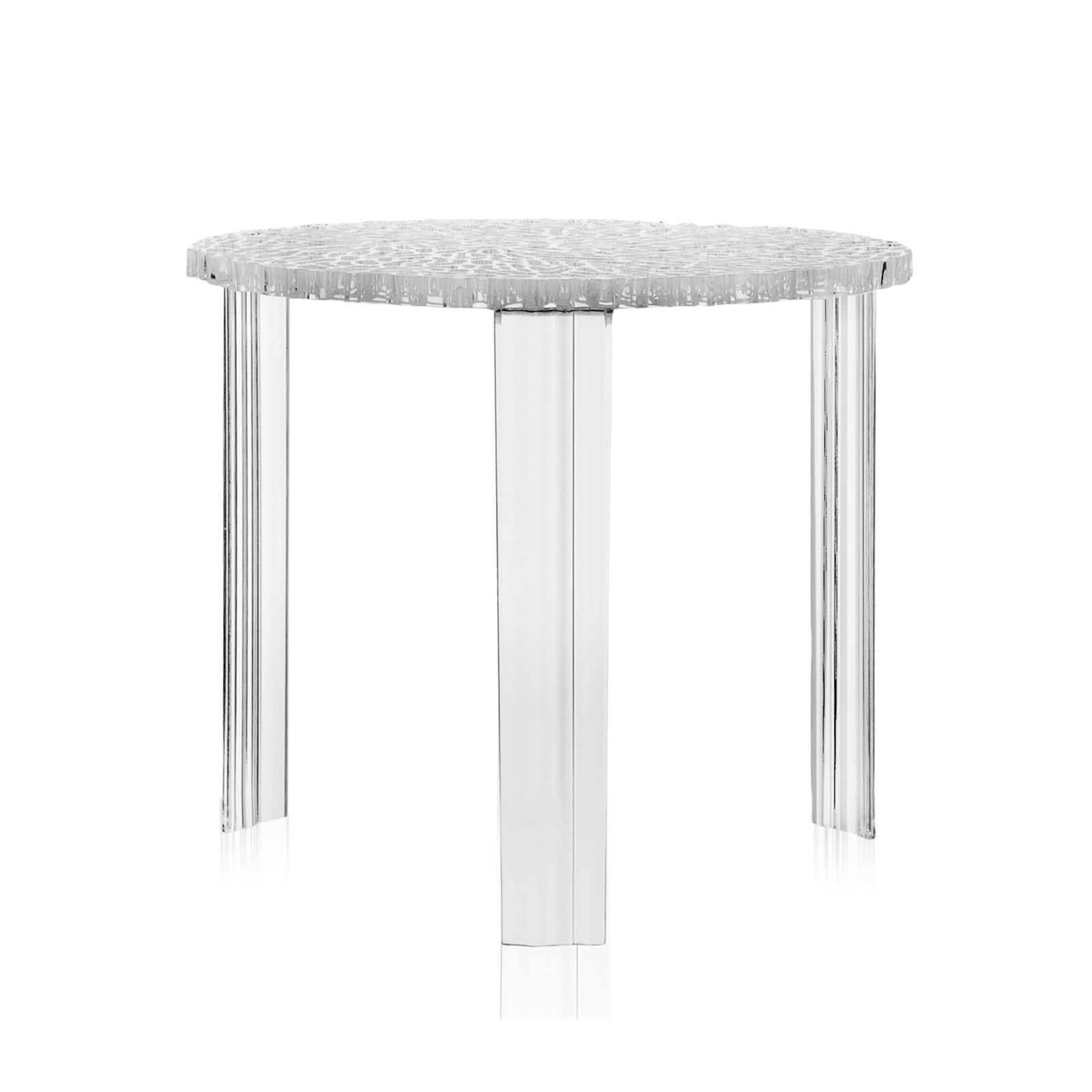 T-Table table, height 44 cm, Ø 50 cm, transparent - Kartell