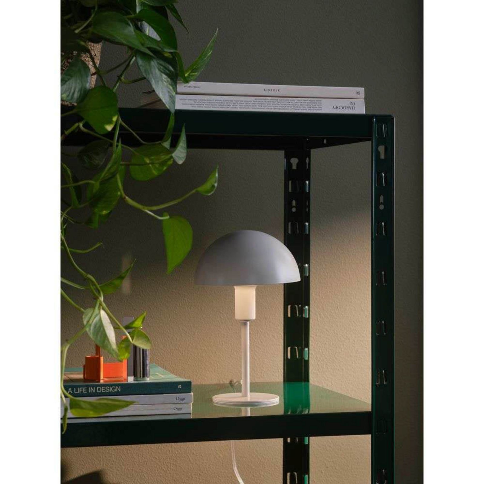 Lampa stołowa Ellen mini, szara, wysokość 25 cm, metal