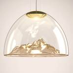 Axolight Mountain View hanging light amber-gold