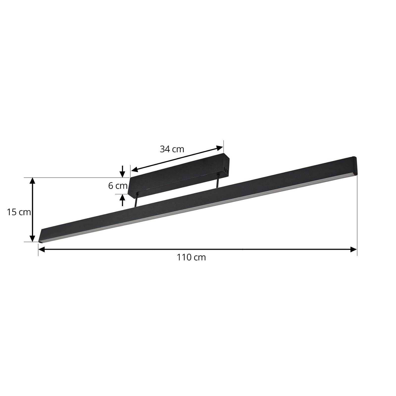Lucande lampa sufitowa LED Mylosh, czarny, CCT, Tuya