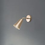 Wandleuchte Evander, goldfarben, Metall, Höhe 21 cm, E27