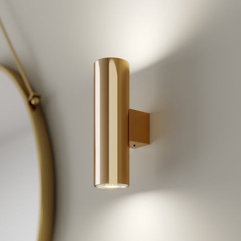 Wandlampe Marion, zweiflammig, messing