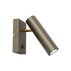 Axion wall light, 1-bulb, titanium-coloured, steel