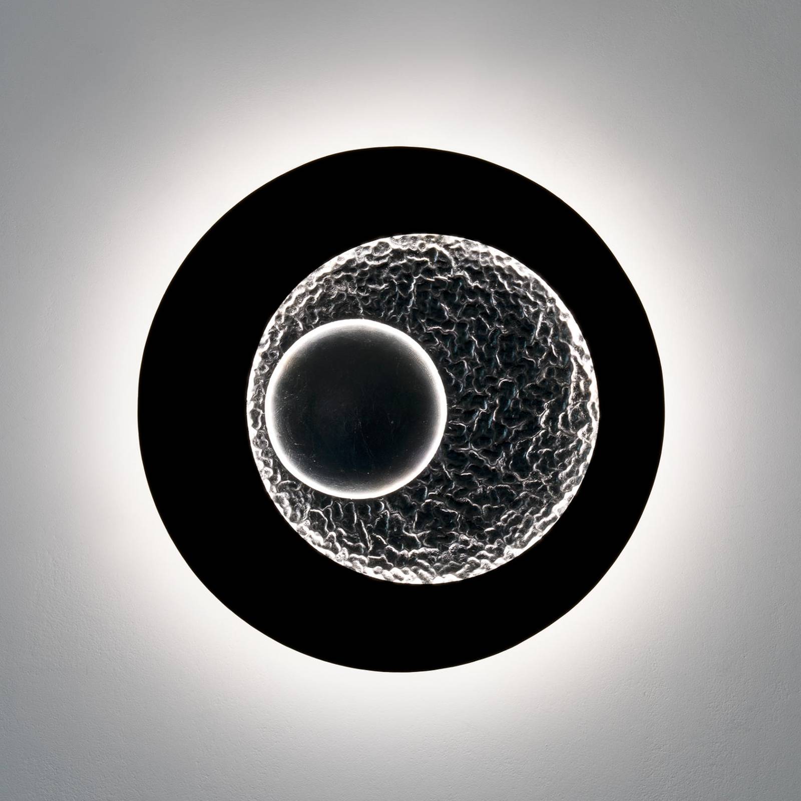 Holländer Urano LED vägglampa brun-svart/silver Ø 60 cm järn
