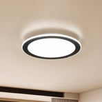 LED-Deckenlampe Cavena, Ø 39 cm, sandgrau, Metall, CCT