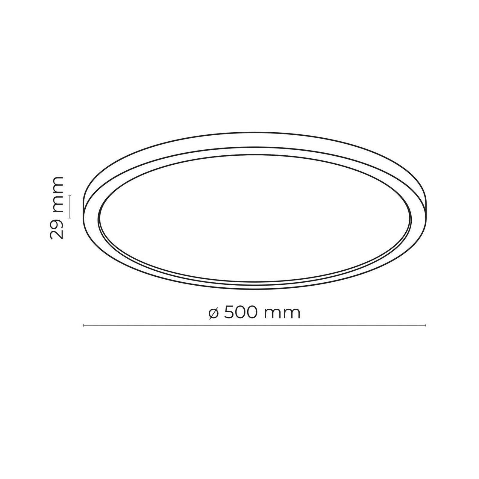 Aqua LED-panel, Ø 50 cm, vit, metall/plast CCT dimbar