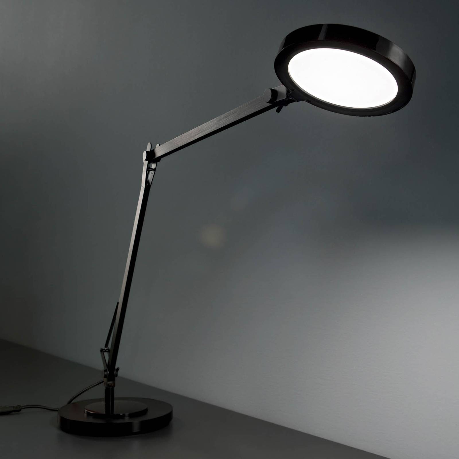 ideallux ideal lux futura lampe de bureau led noire