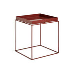 Tray sidobord, glänsande brun, stål, 40 x 40 cm - HAY