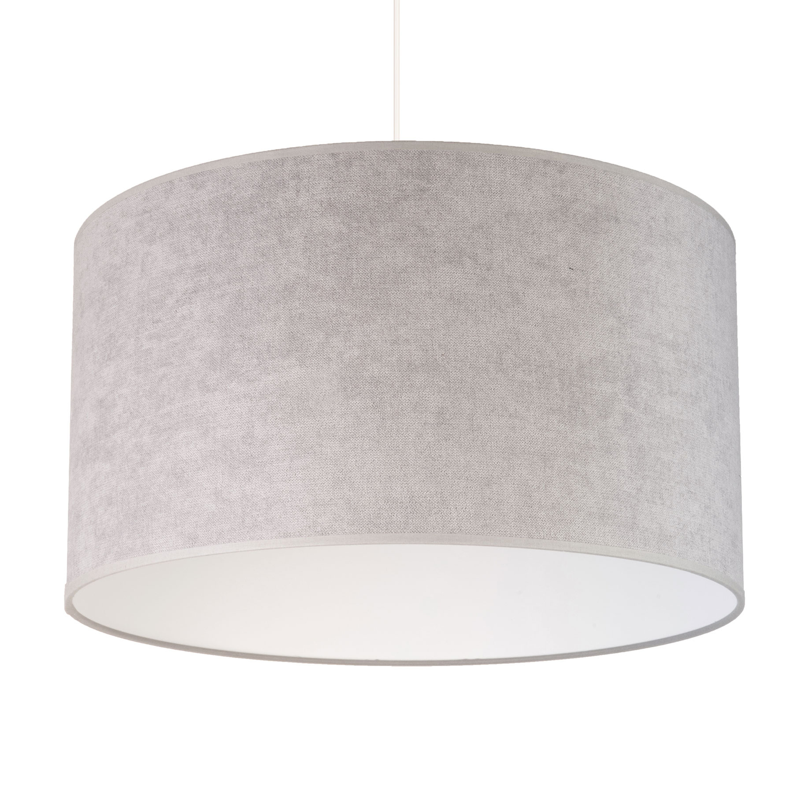 Lampa wisząca Bristol, tkany wzór, szary