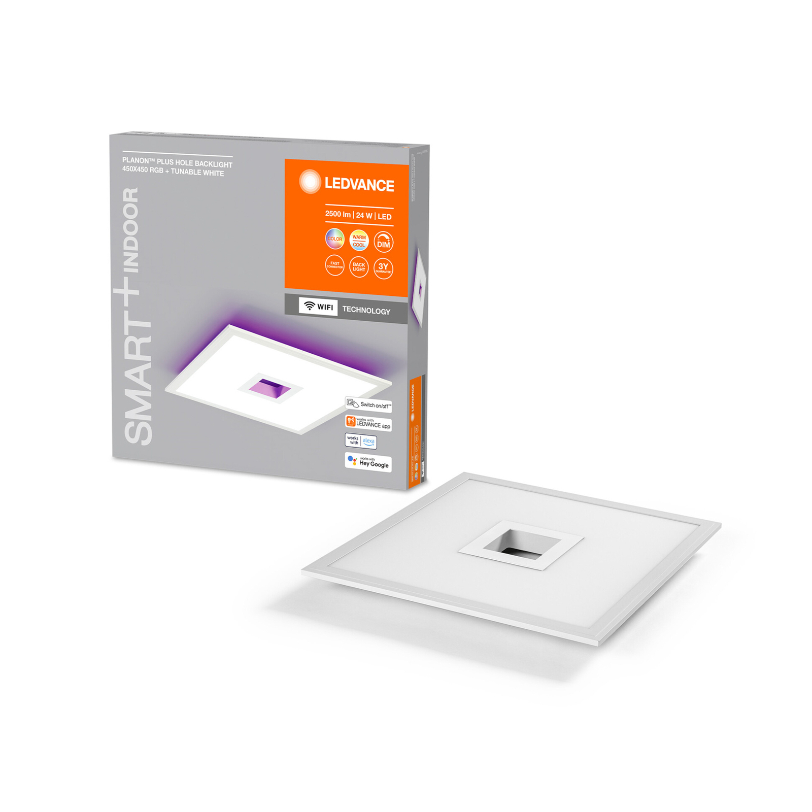 LEDVANCE SMART+ WiFi Planon Plus Hole 45x45cm bianco