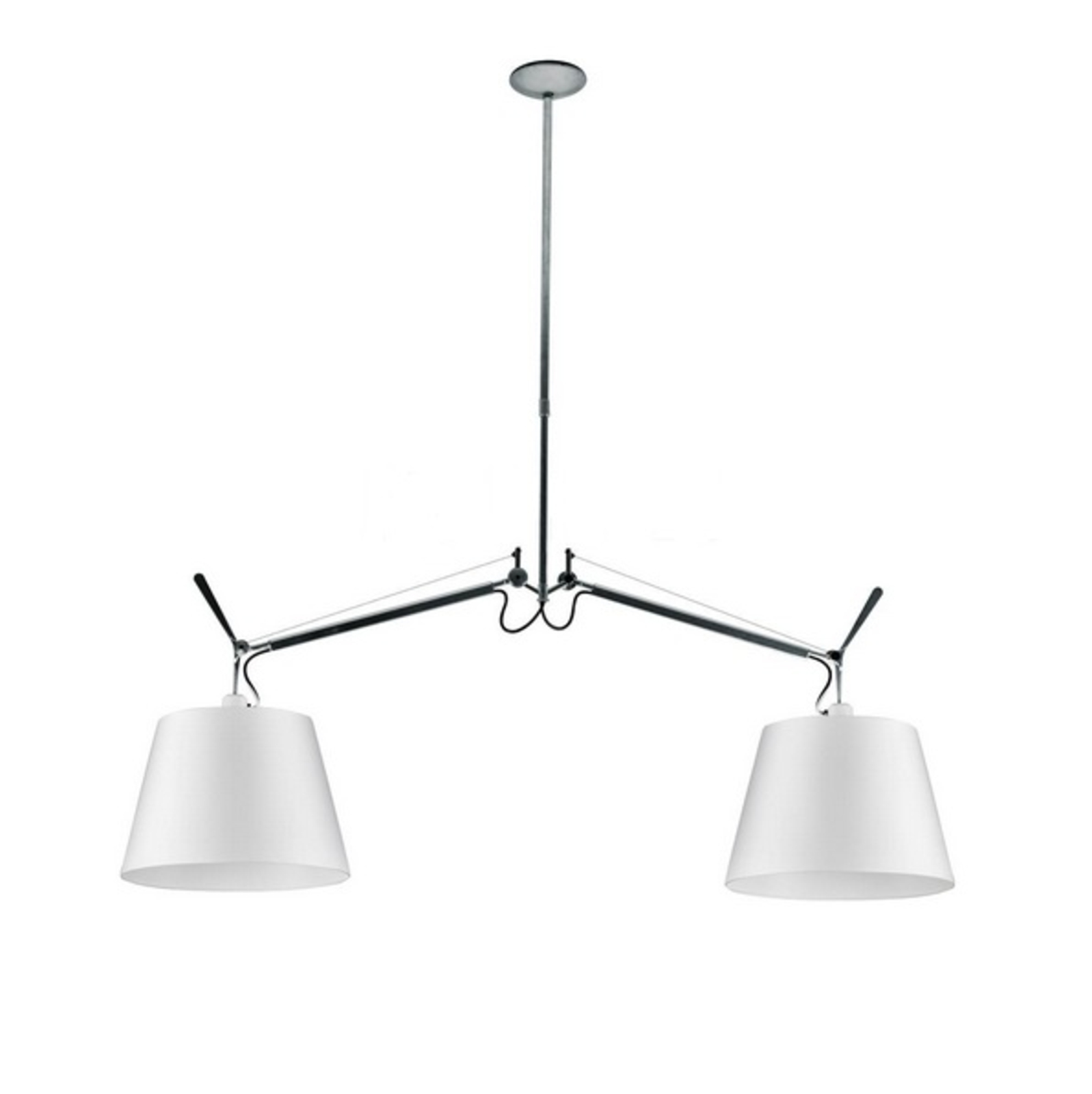 Tolomeo Basculante Lustră Pendul ø420 Satin - Artemide