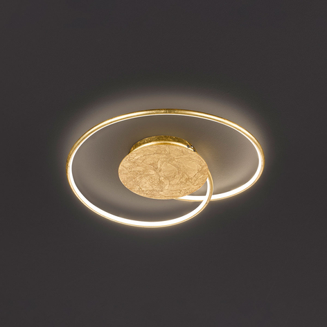 LED-taklampa Opus, guld
