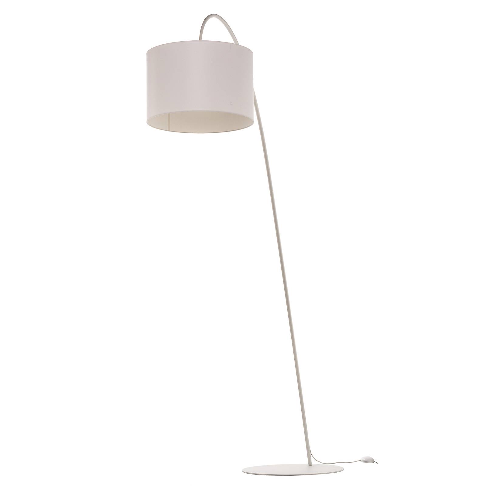 Lampadaire arqué Alice avec abat-jour blanc