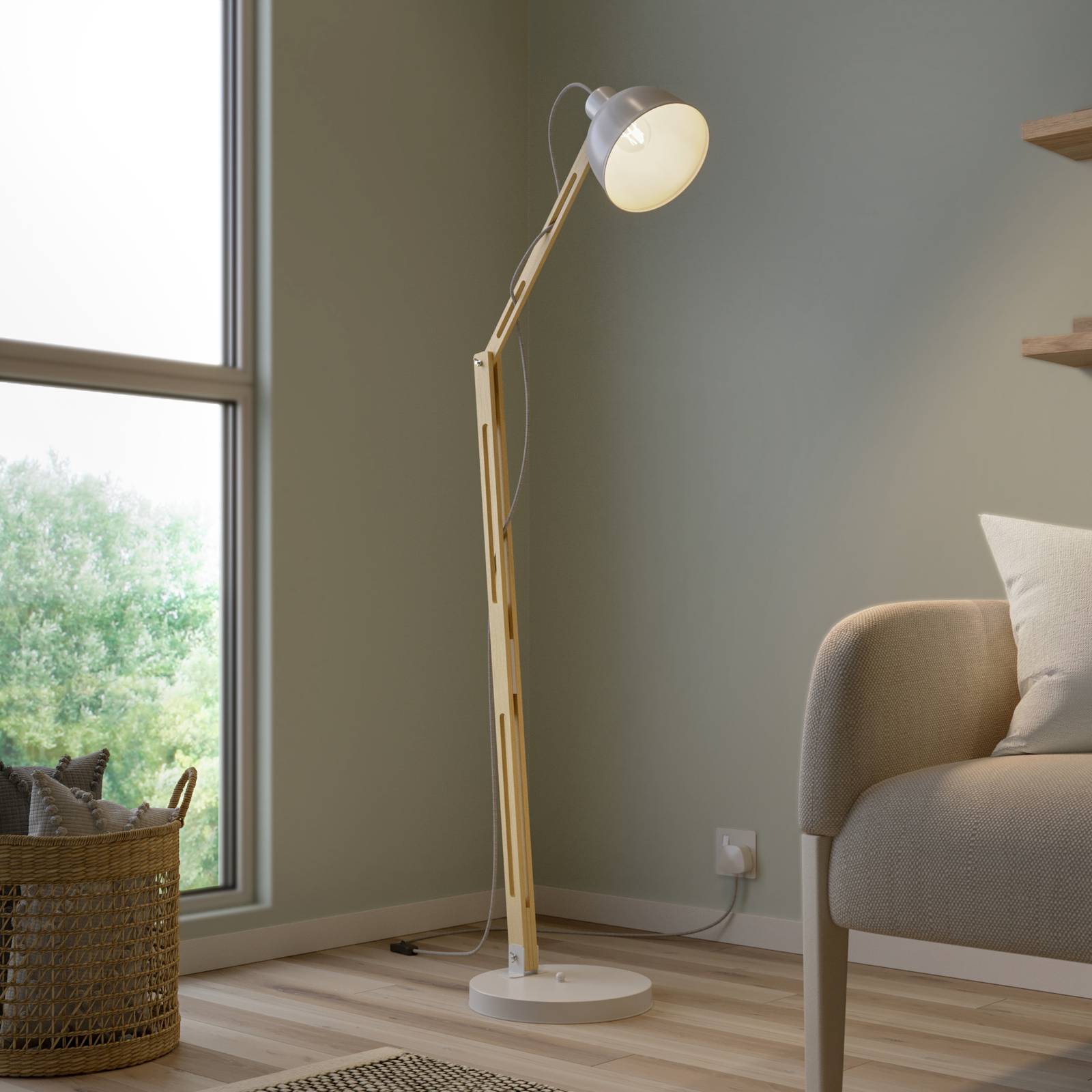 Photos - Chandelier / Lamp Lamkur Skansen floor lamp, adjustable, white 