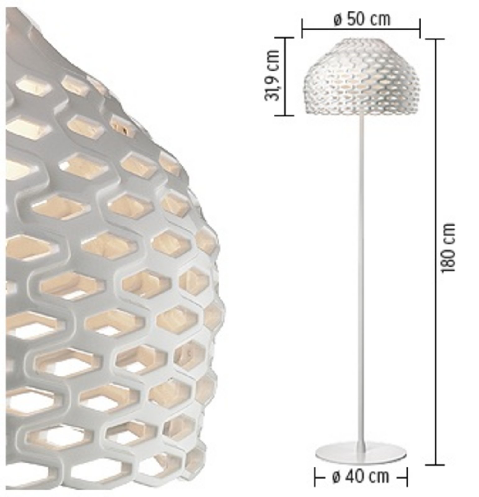 Tatou F Golvlampa Vit - Flos