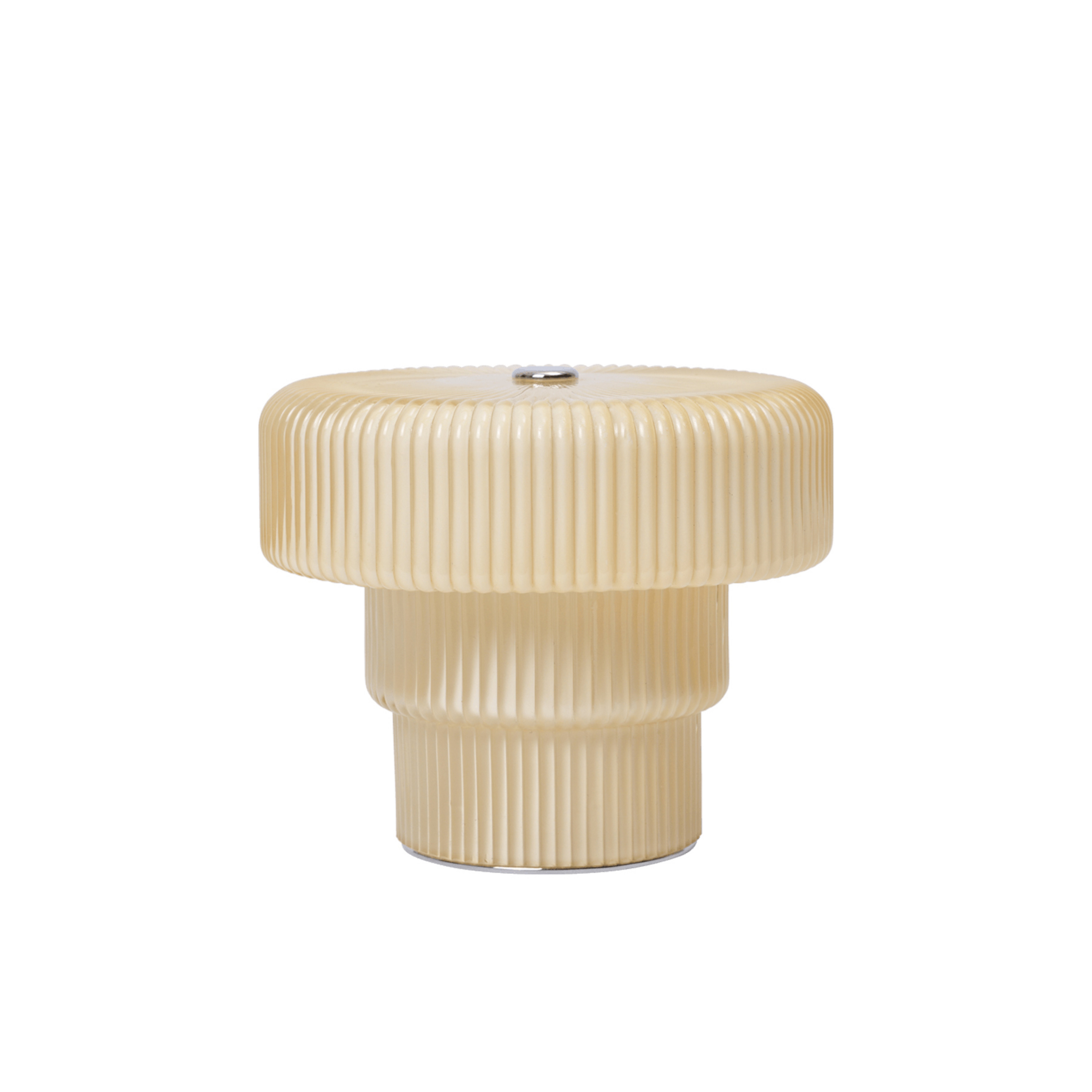 Lámpara de mesa portátil Ripple, color crema, 10 cm, cristal - ferm LIVING