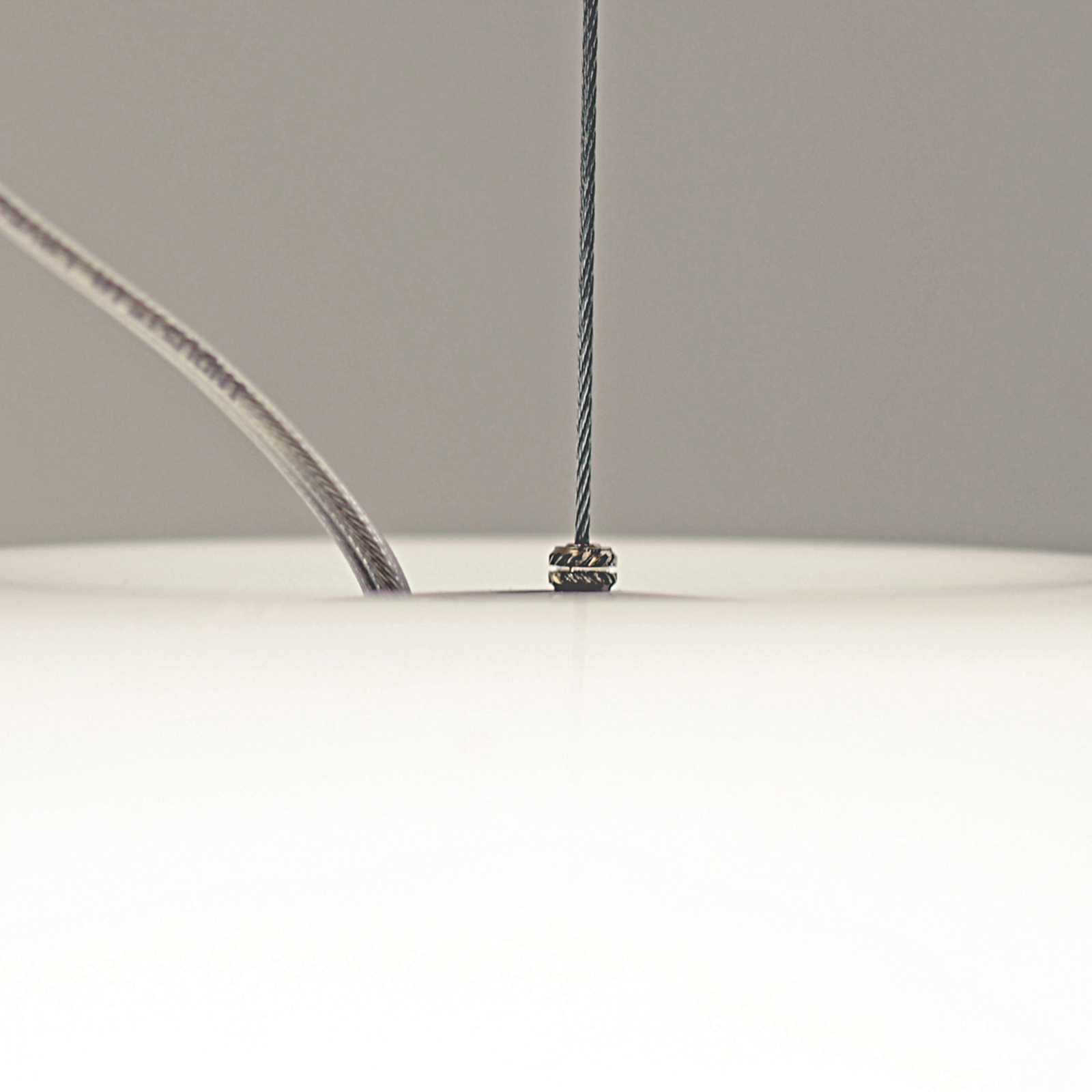 Glazen hanglamp AIH, 38 cm, wit mat