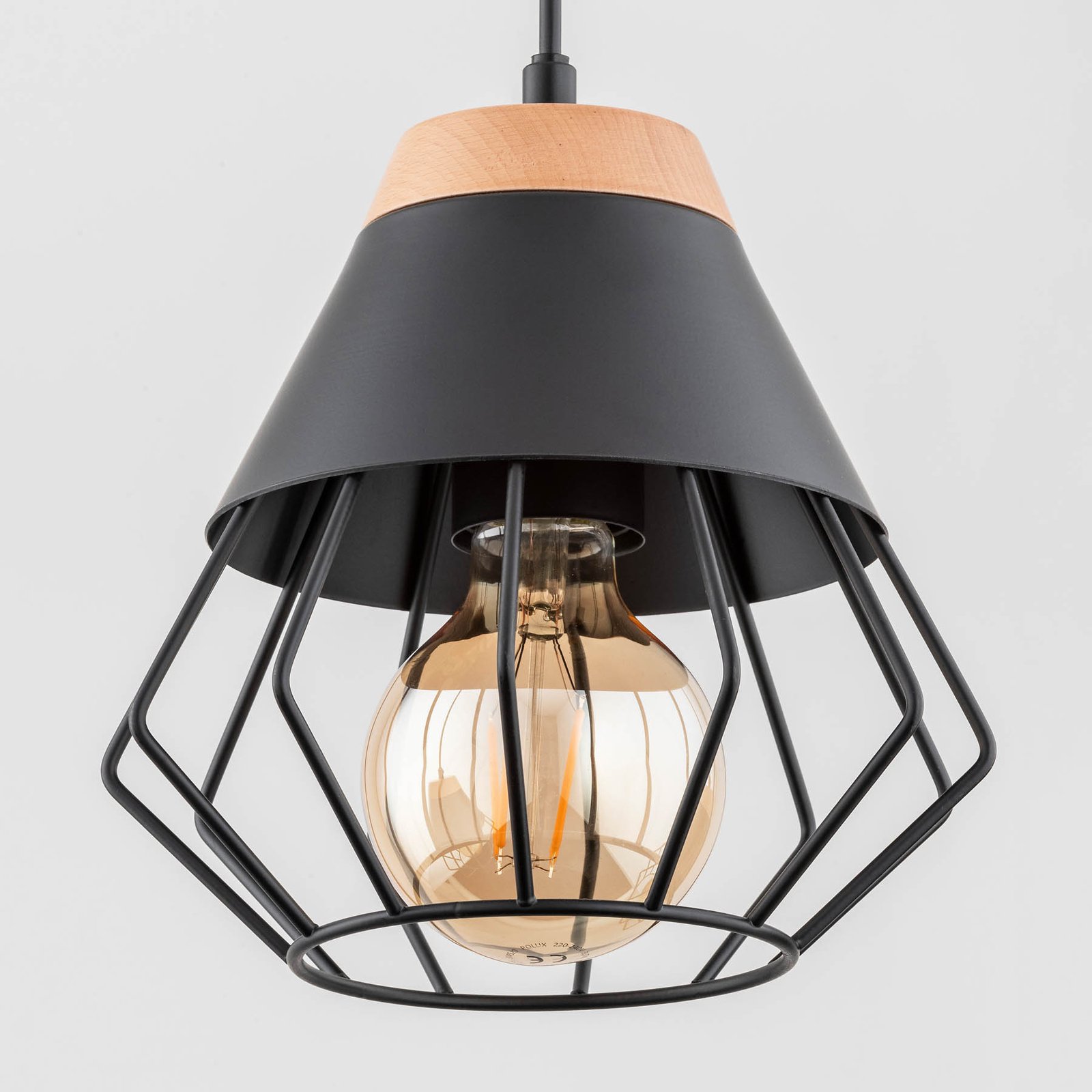 Envostar Fawn hanglamp, 3-lamps, zwart