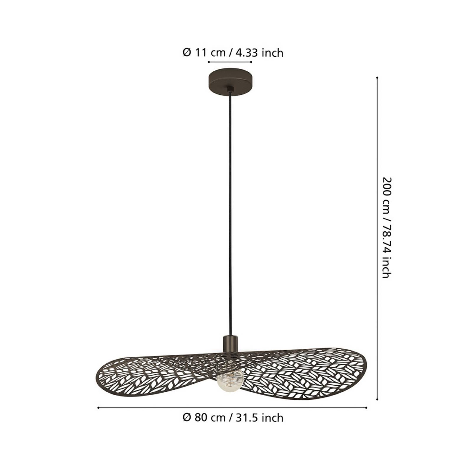 EGLO hanglamp SWABY, bronskleurig, Ø 80 cm, metaal, E27
