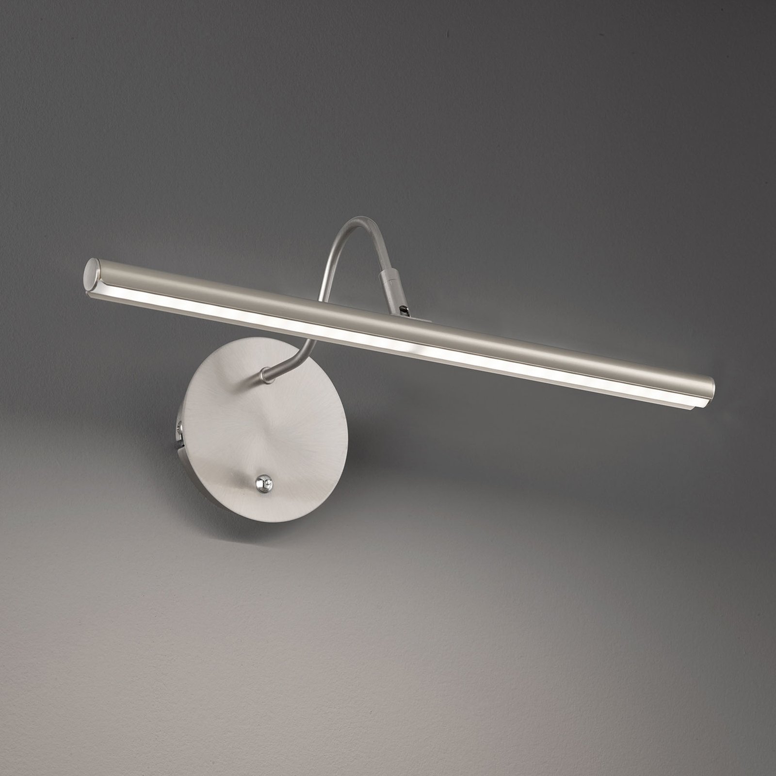 LED wandlamp Nami met schakelaar, nikkelkleurig