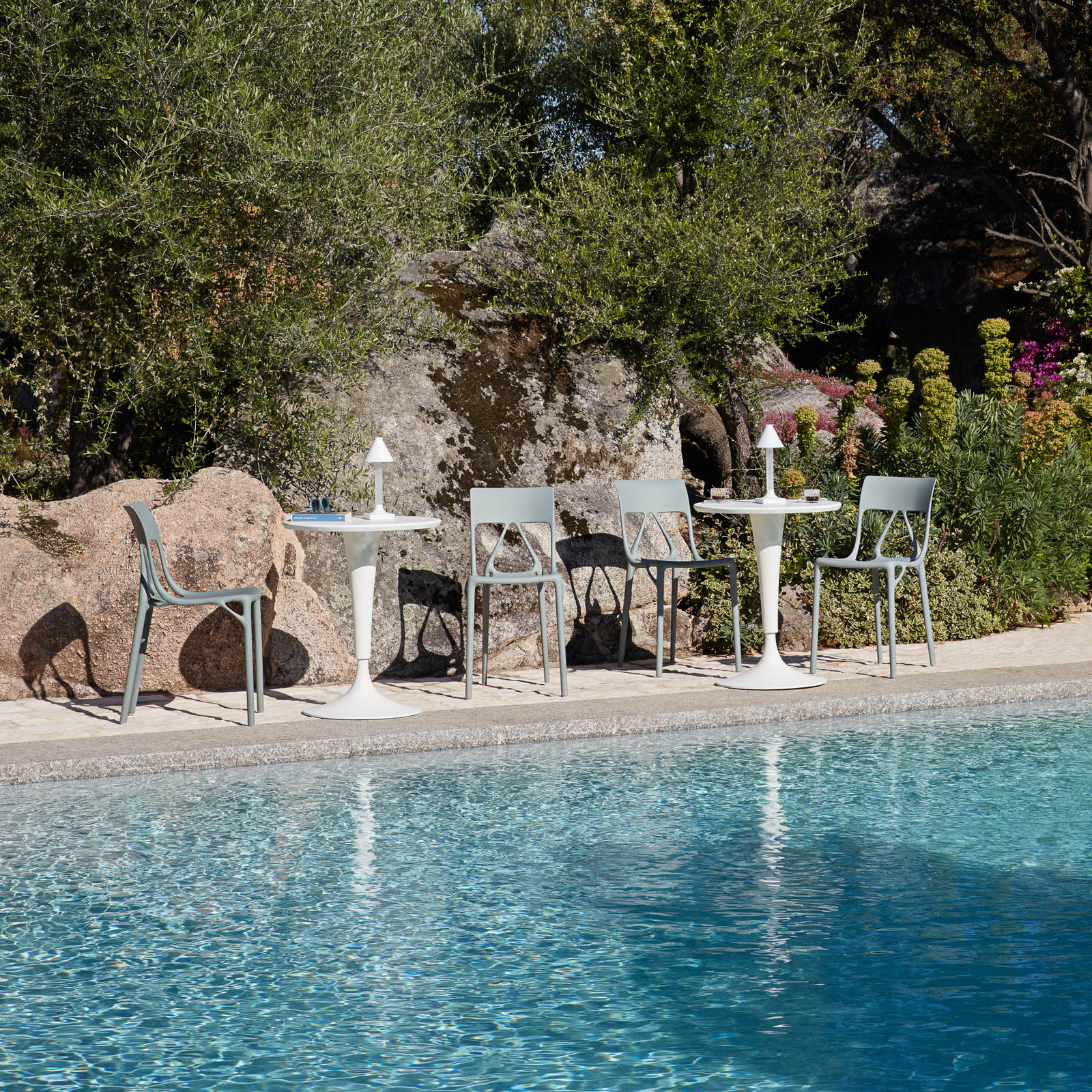 Chaises A.I. Lite, vert Hauteur 80 cm, lot de 2 - Kartell