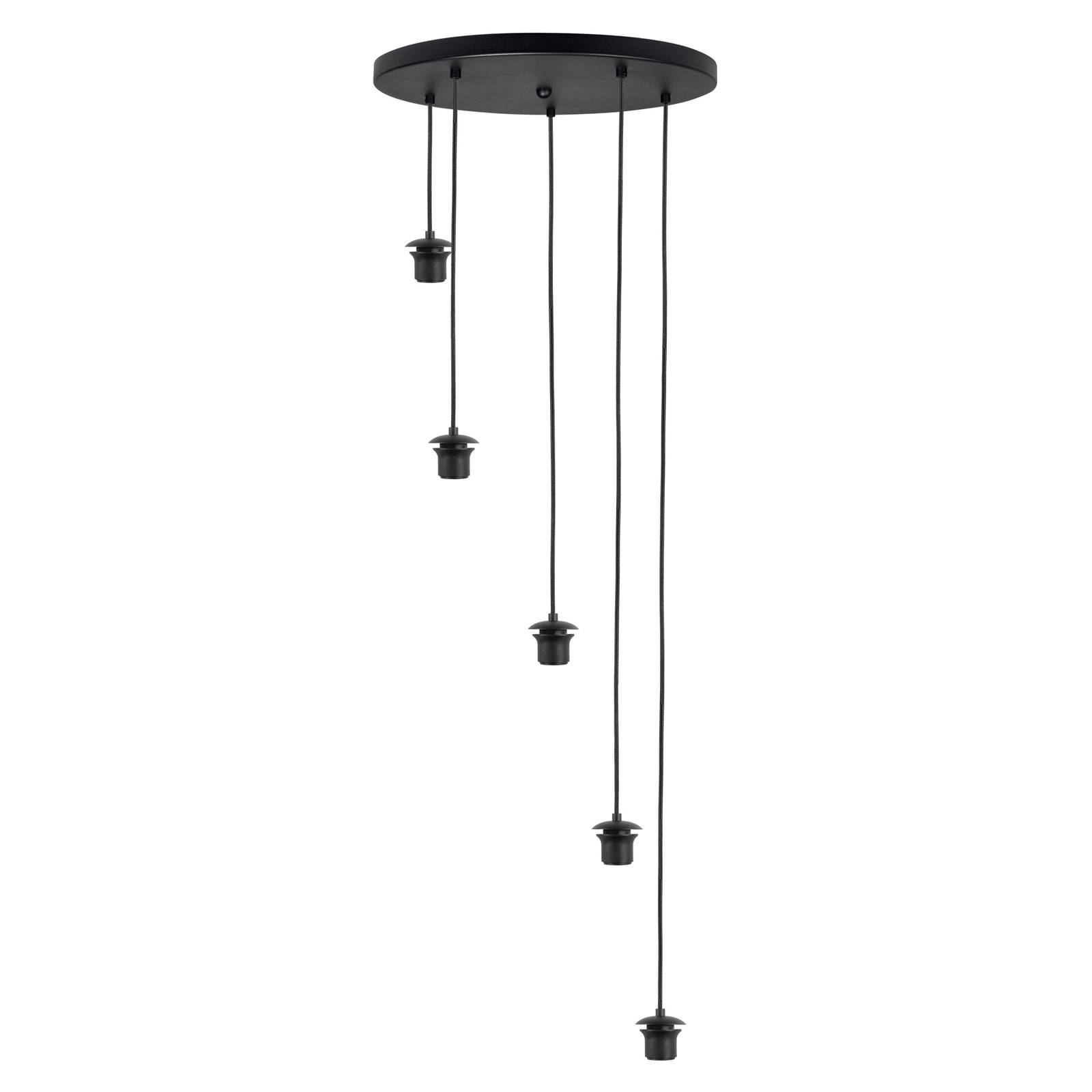 Image of Fantasy suspension à cinq lampes, noir 8718379037795