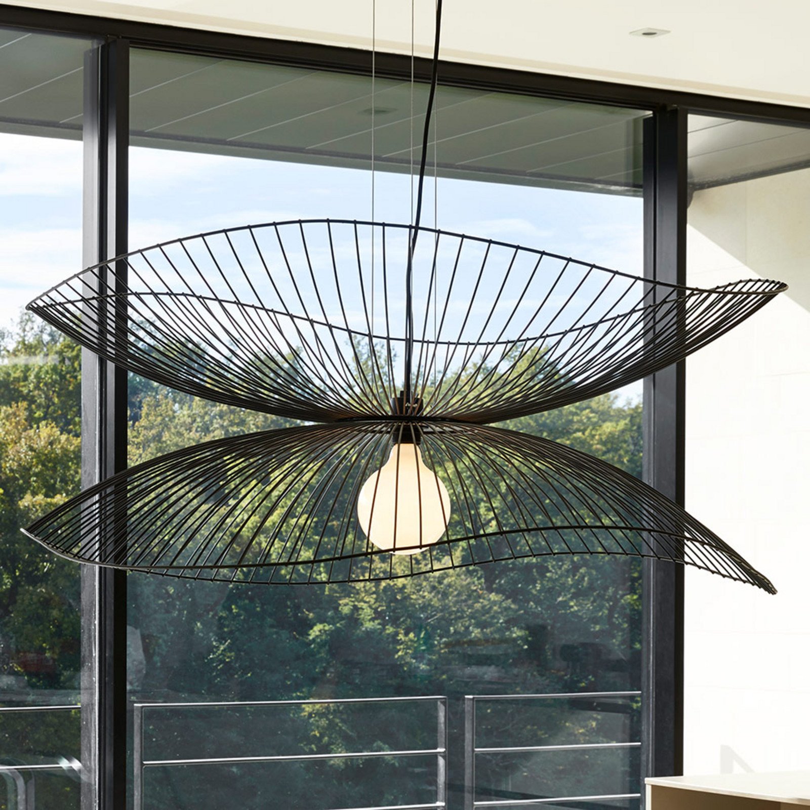 Forestier Libellule L lampă pendul 100 cm negru - Camera de zi / sufragerie - design - Metal
