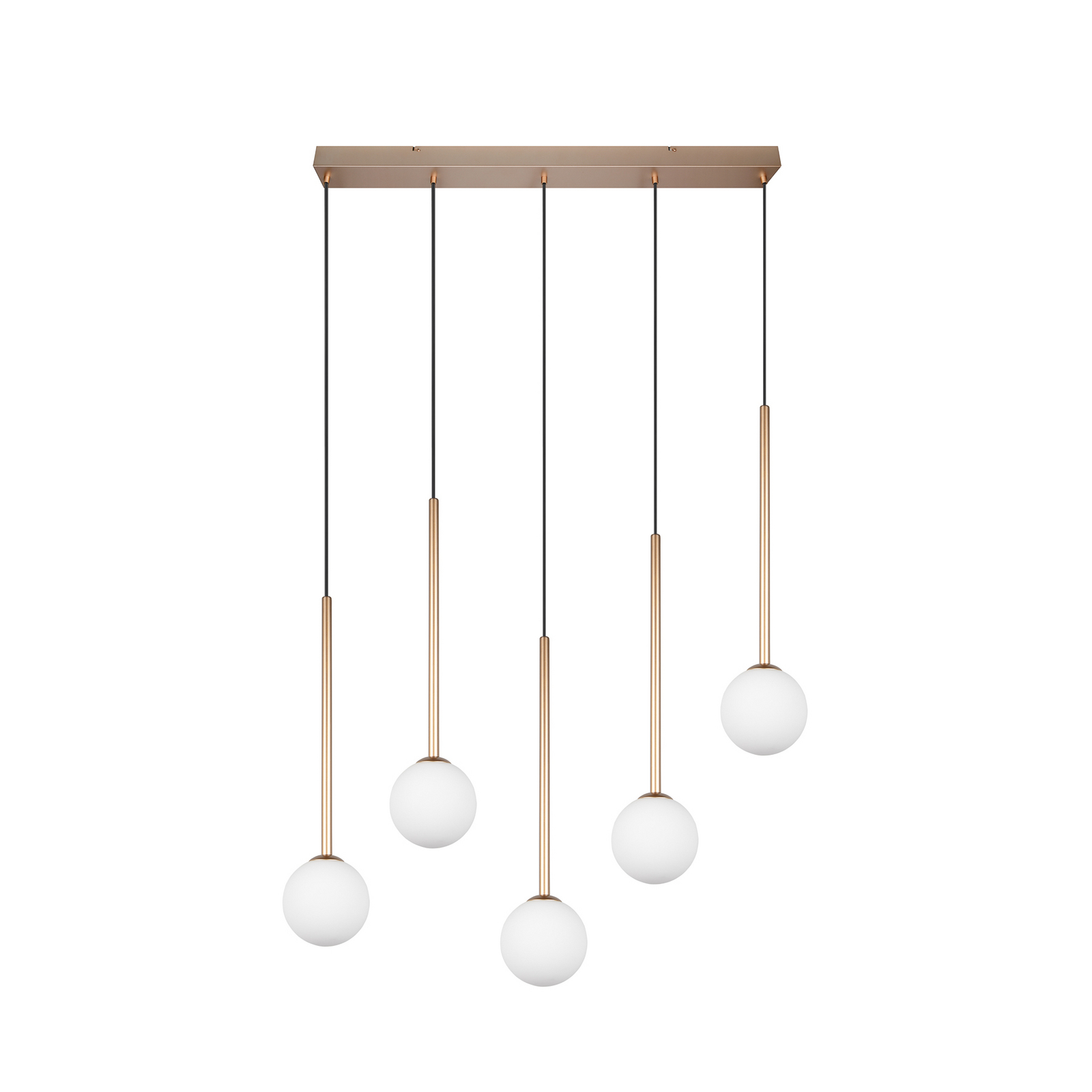 Piekaramā lampa „Firano“, zelta krāsā, garums 107 cm, metāla 5-spuldzes. Piekaramā lampa „Firano“, zelta krāsā, garums 107 cm, metāla 5-spuldzes.