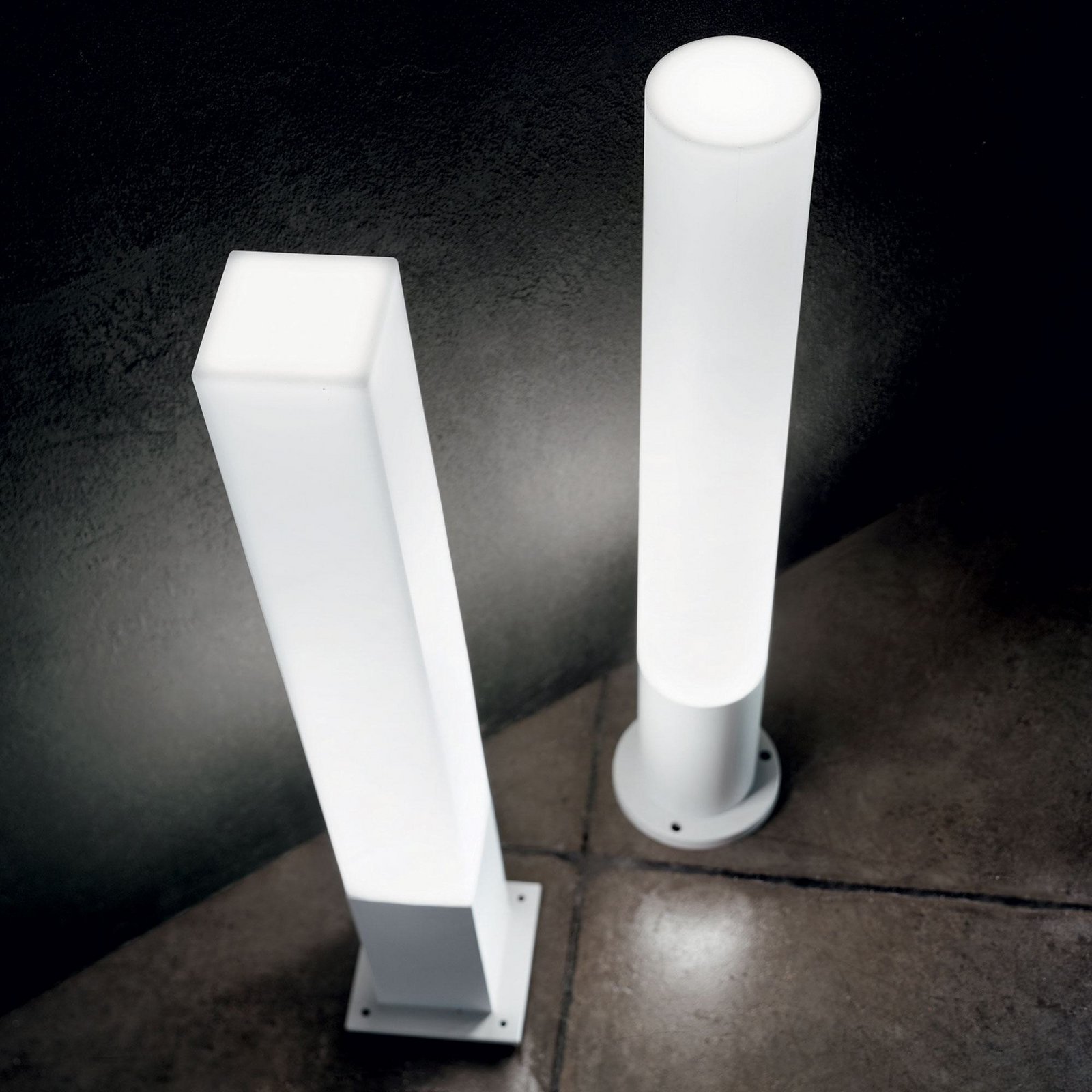 Ideal Lux bornă luminoasă Edo rotundă, albă, GX53