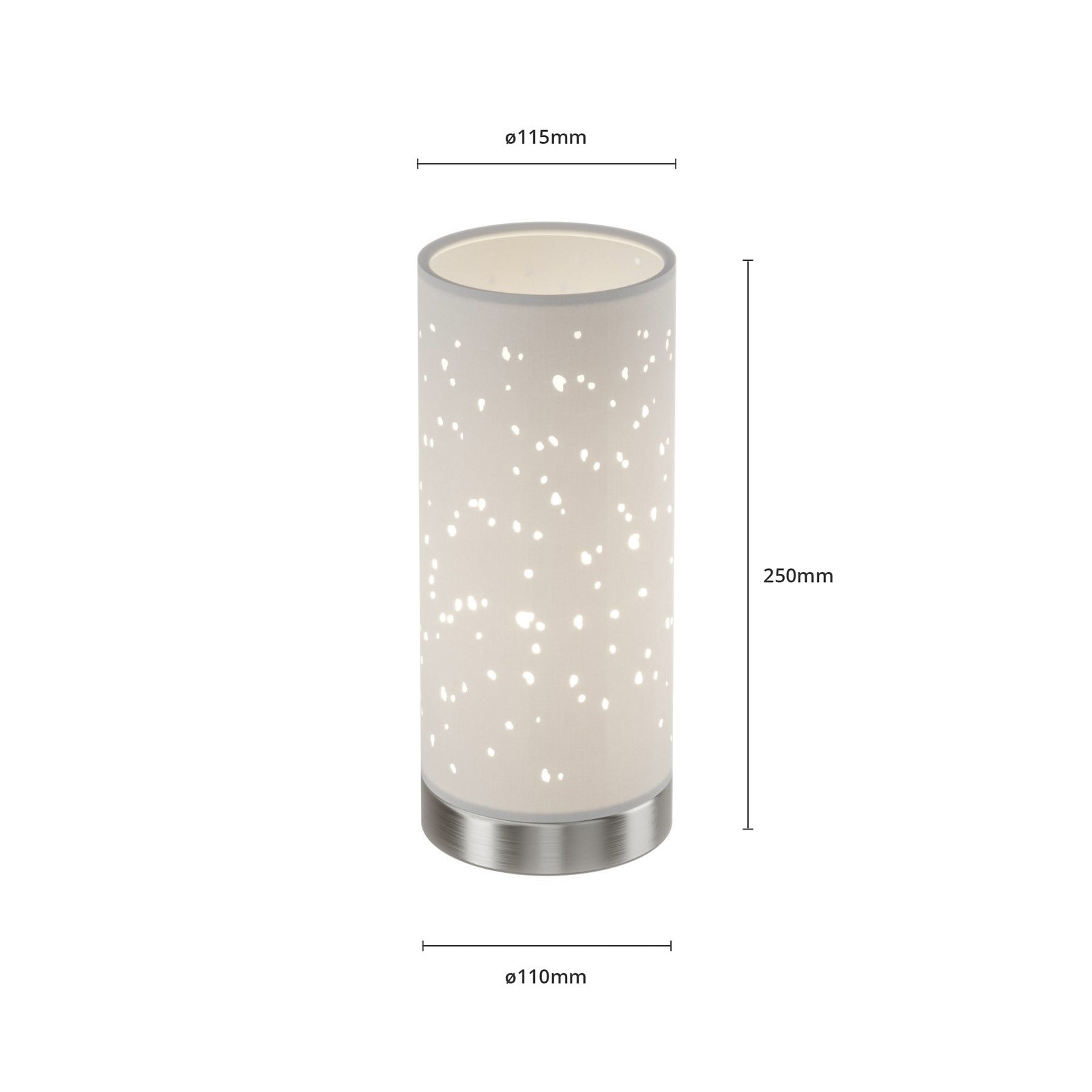 Lindby Smart Alwine table lamp, cylindrical shape
