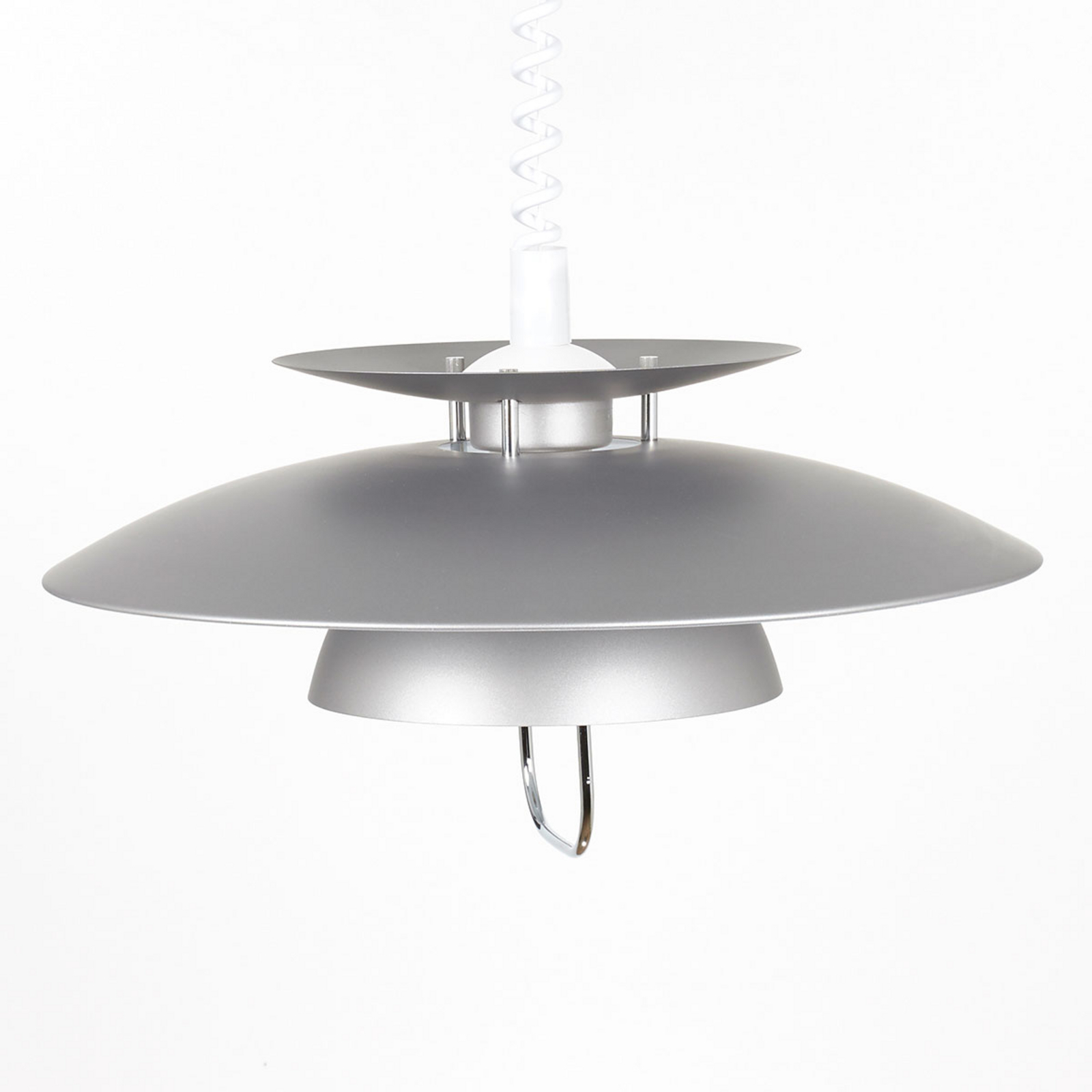 Lámpara colgante Nadija con E27LED, gris Lampara.es