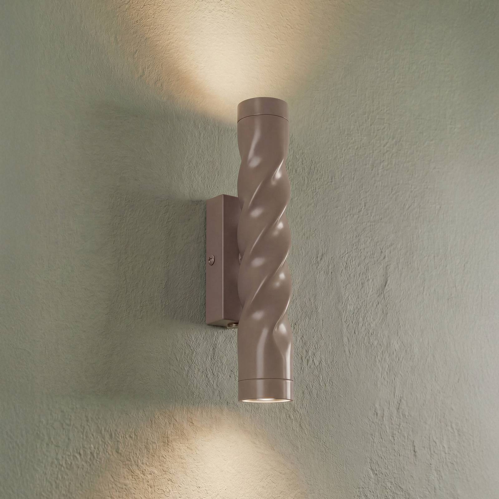 Lampa ścienna OSRAM Decor Twirl, beżowy, wysokość 23 cm, światło skierowane w