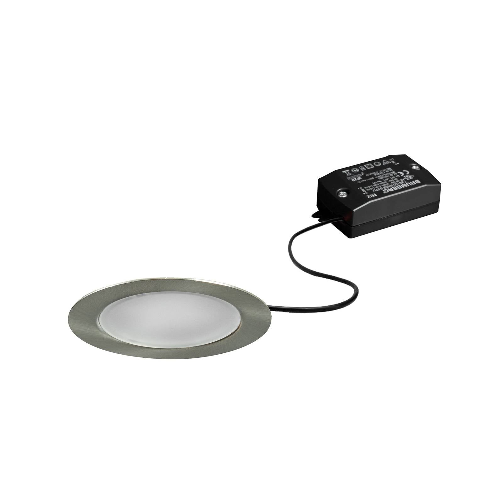 BRUMBERG LED-Einbaudownlight BB17, on/off, nickel matt