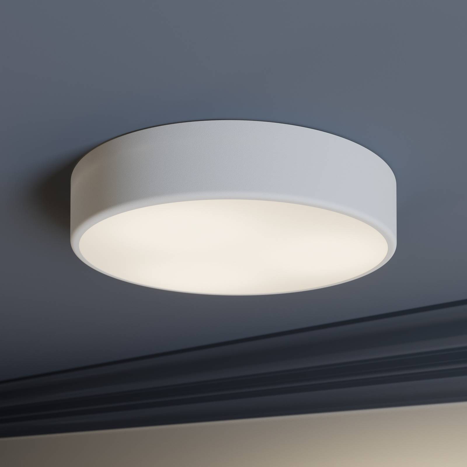 TEMAR LIGHTING Plafonnier Cleo Ø 40 cm blanc métal E27 à 3 lampes