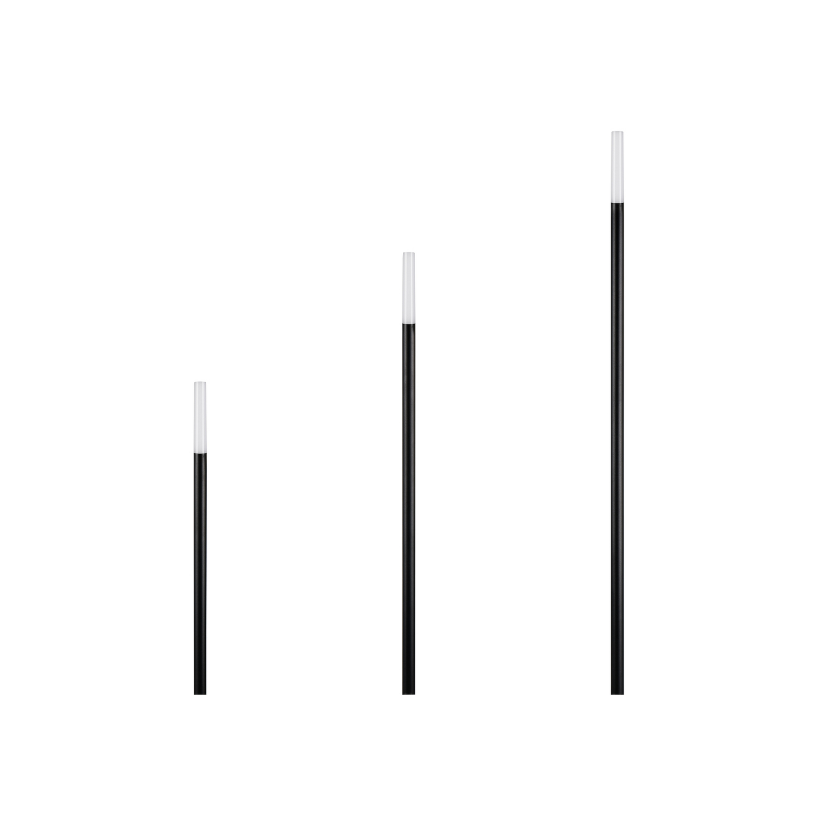 Lampă LED cu țeapă STICK, negru, 3 becuri, IP44, ștecher