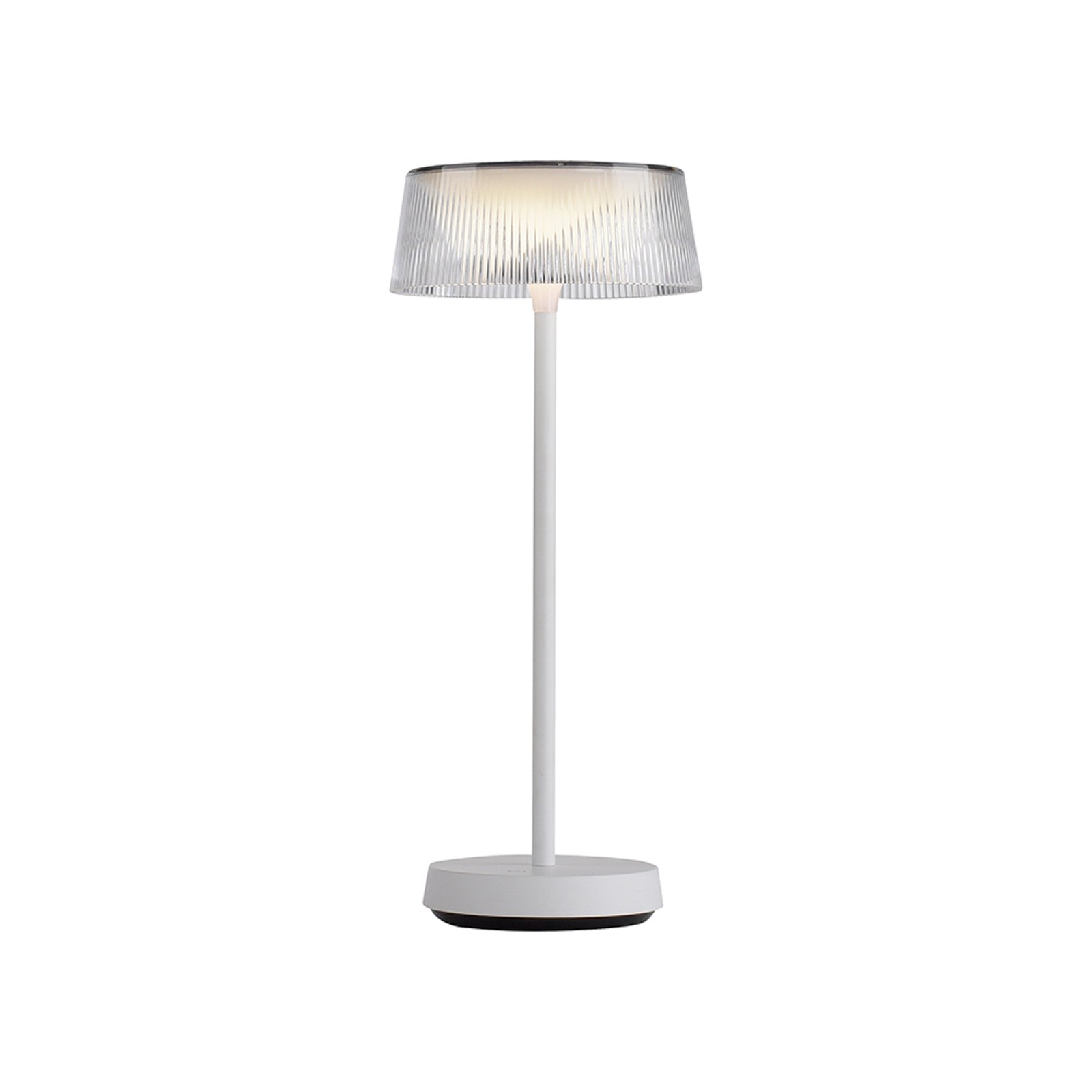 LED stolní lampa Dora, aku, stmívatelná IP44, bílá