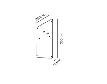 Rørhat Bakplate 30x30 Svart - LIGHT-POINT
