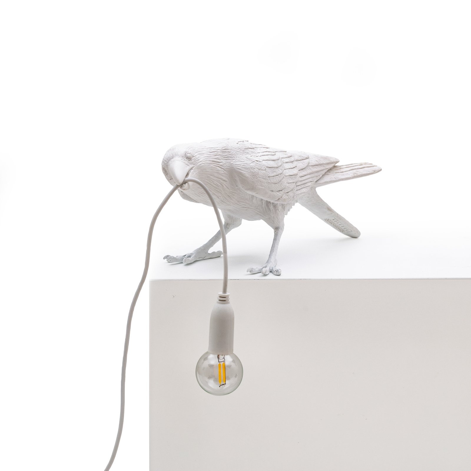 Bird Lamp deko LED-bordlampe, legende, hvid