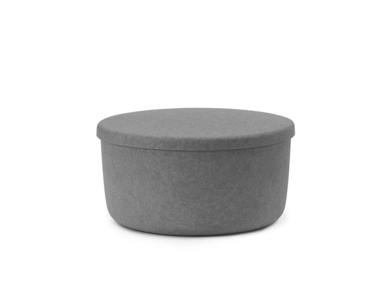 Hide Storage Pouf Large Grey - Normann Copenhagen