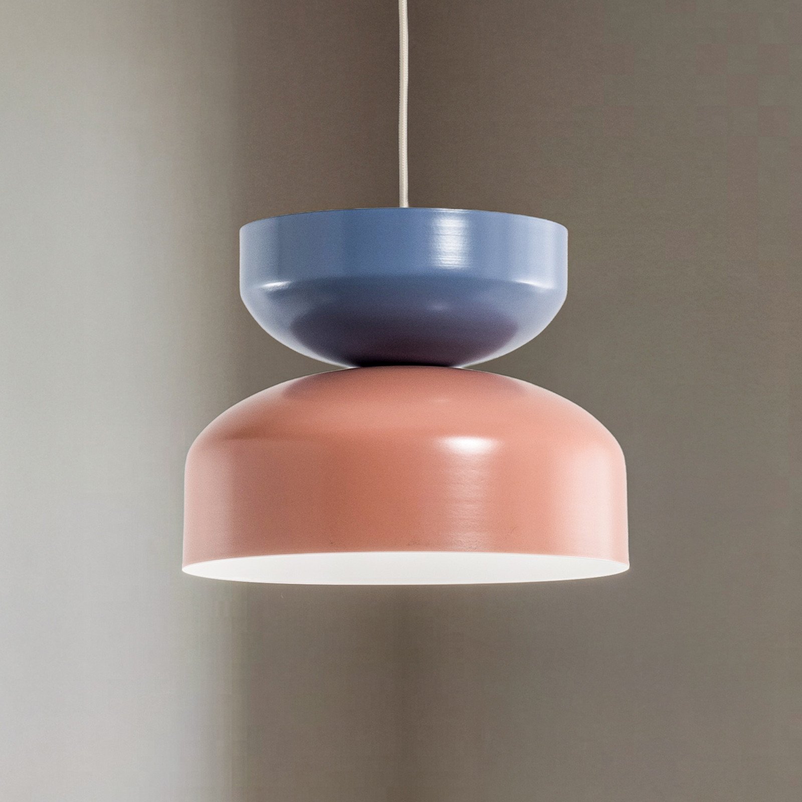 ALDEX Lampă suspendată Tula coral/albastru abajur metalic - Camera de zi / sufragerie - modern - coral albastru - Altele