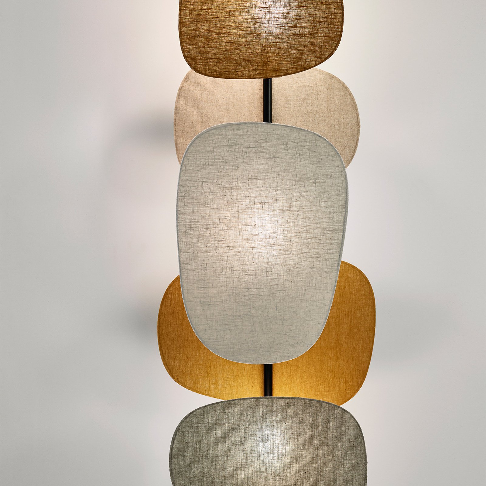 Stehlampe Screen 70's, mehrfarbig, Leinen, 174 cm - MARKET SET Stehlampe Screen 70's, mehrfarbig, Leinen, 174 cm - MARKET SET