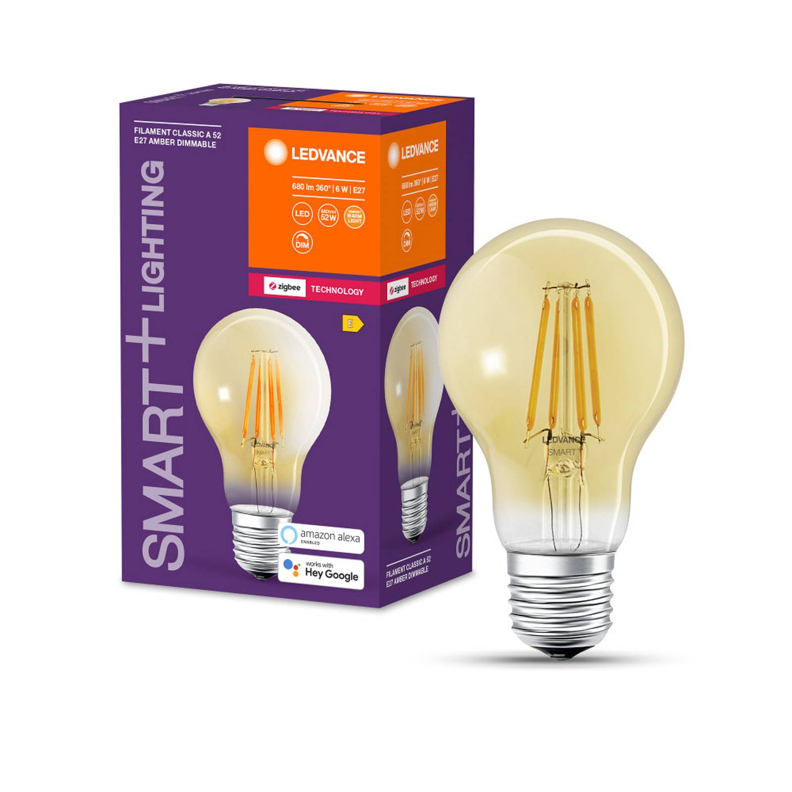 Фото - Лампочка LEDVANCE SMART+  SMART+ ZigBee filament Classic E27 6W 824 