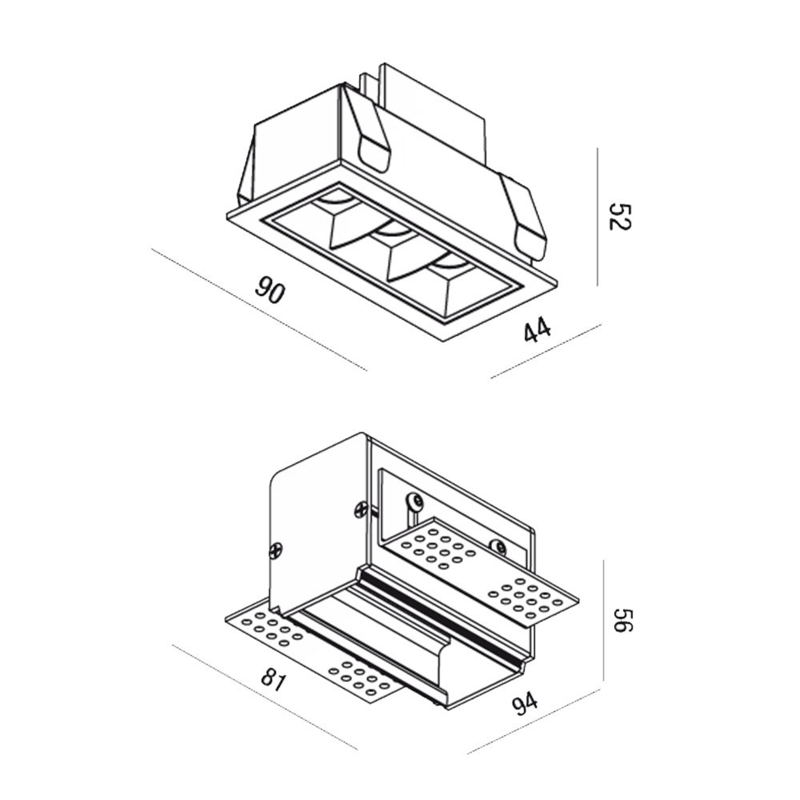 Sound 3 30° inbouwspot LED met frame