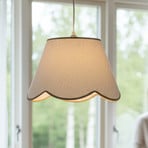 PR Home żyrandol Nell, beżowa, Ø 35 cm, E27, materiał