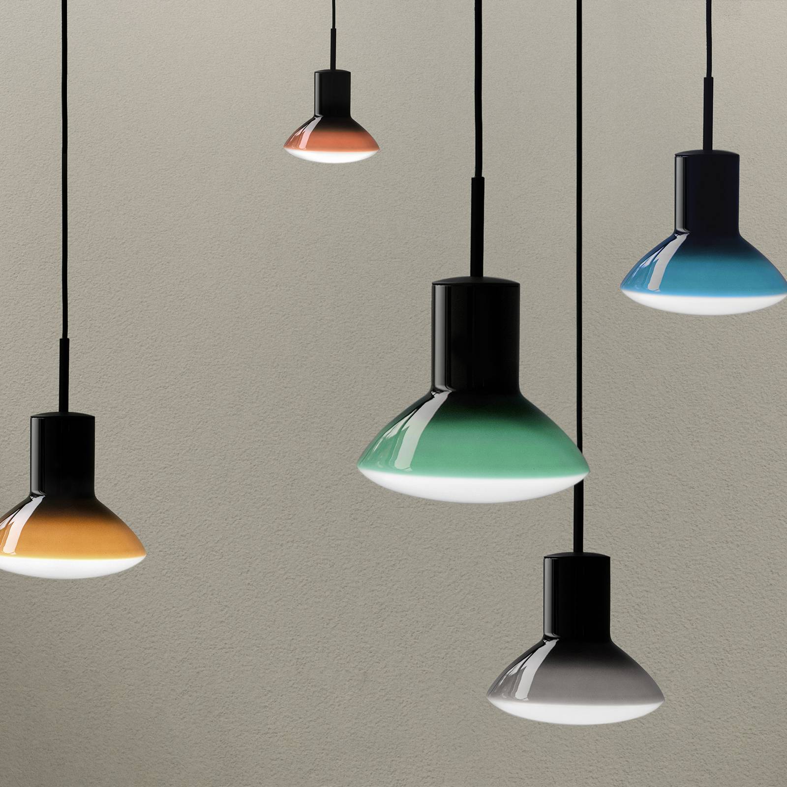 Lampa wisząca Grupa Onda, szara, Ø 17 cm, szkło, GU10