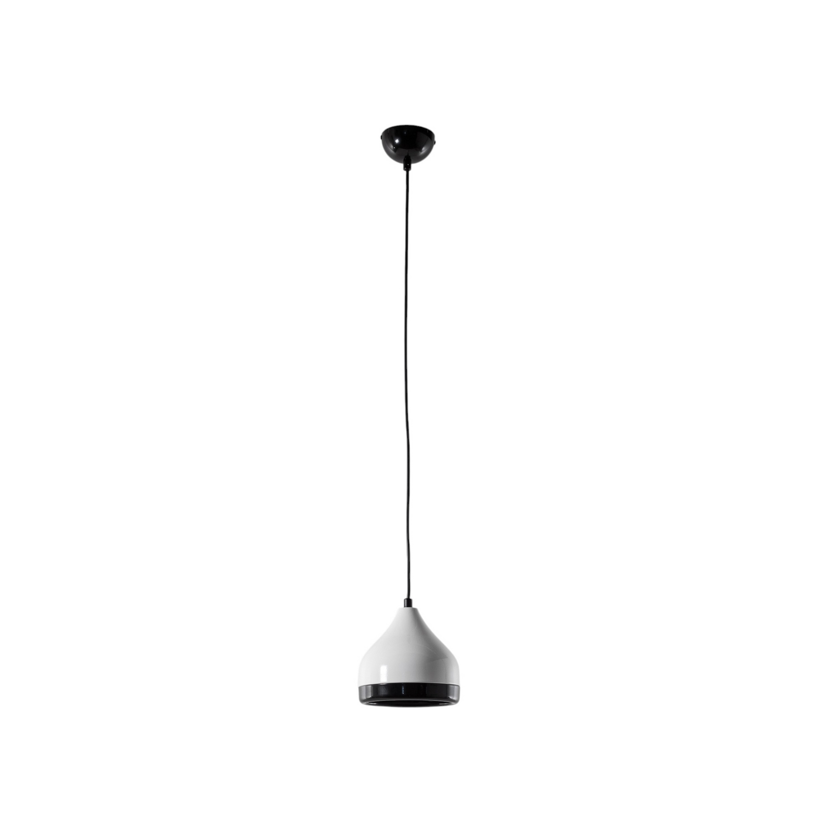 Lampada a sospensione Yildo 6868, bianco/nero, metallo, a 1 luce