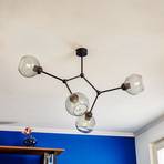 Fairy 1-lamp plafondlamp grijs-helder/zwart