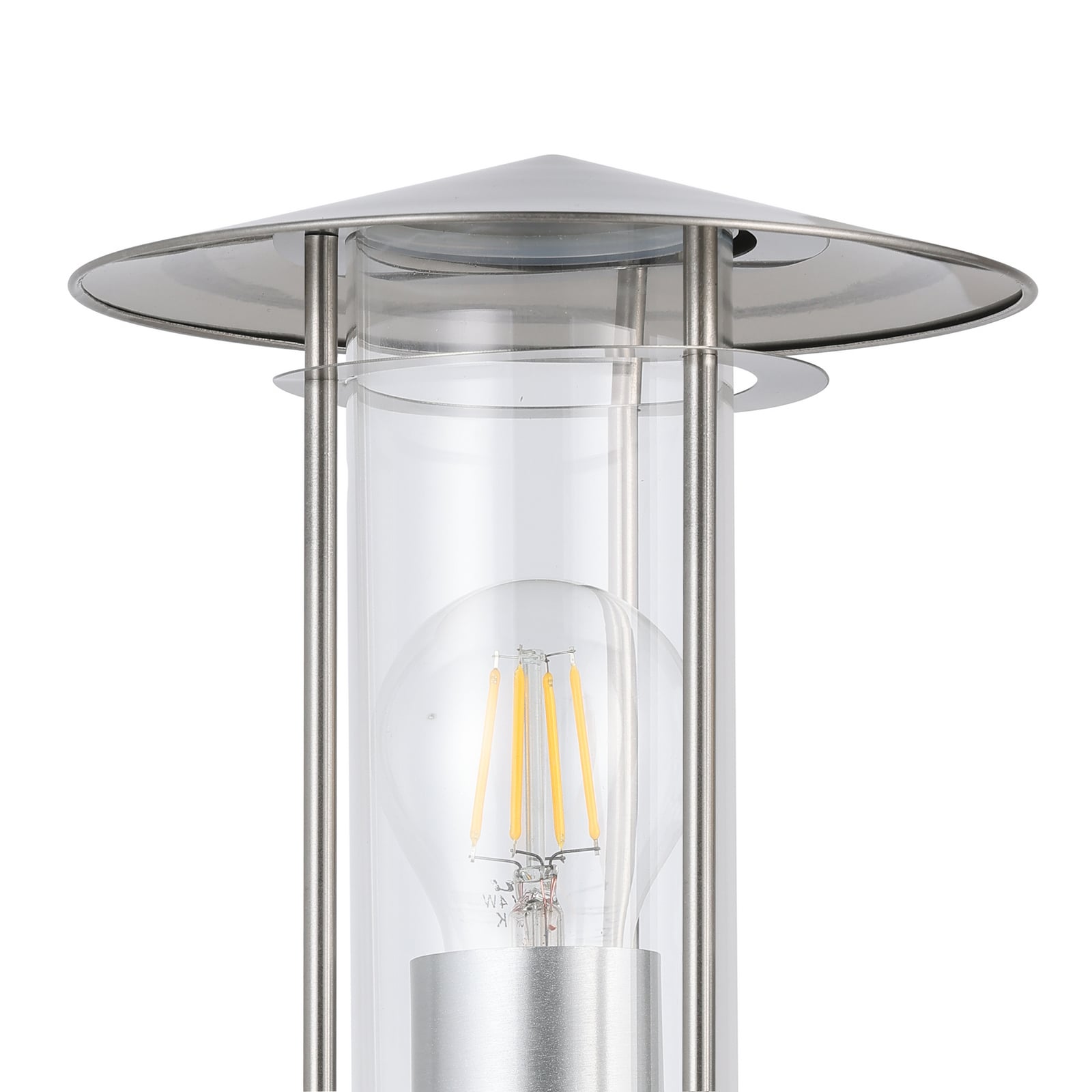 Āra sienas lampa Lisio, nerūsējošā tērauda krāsā, augstums 30 cm, sensors